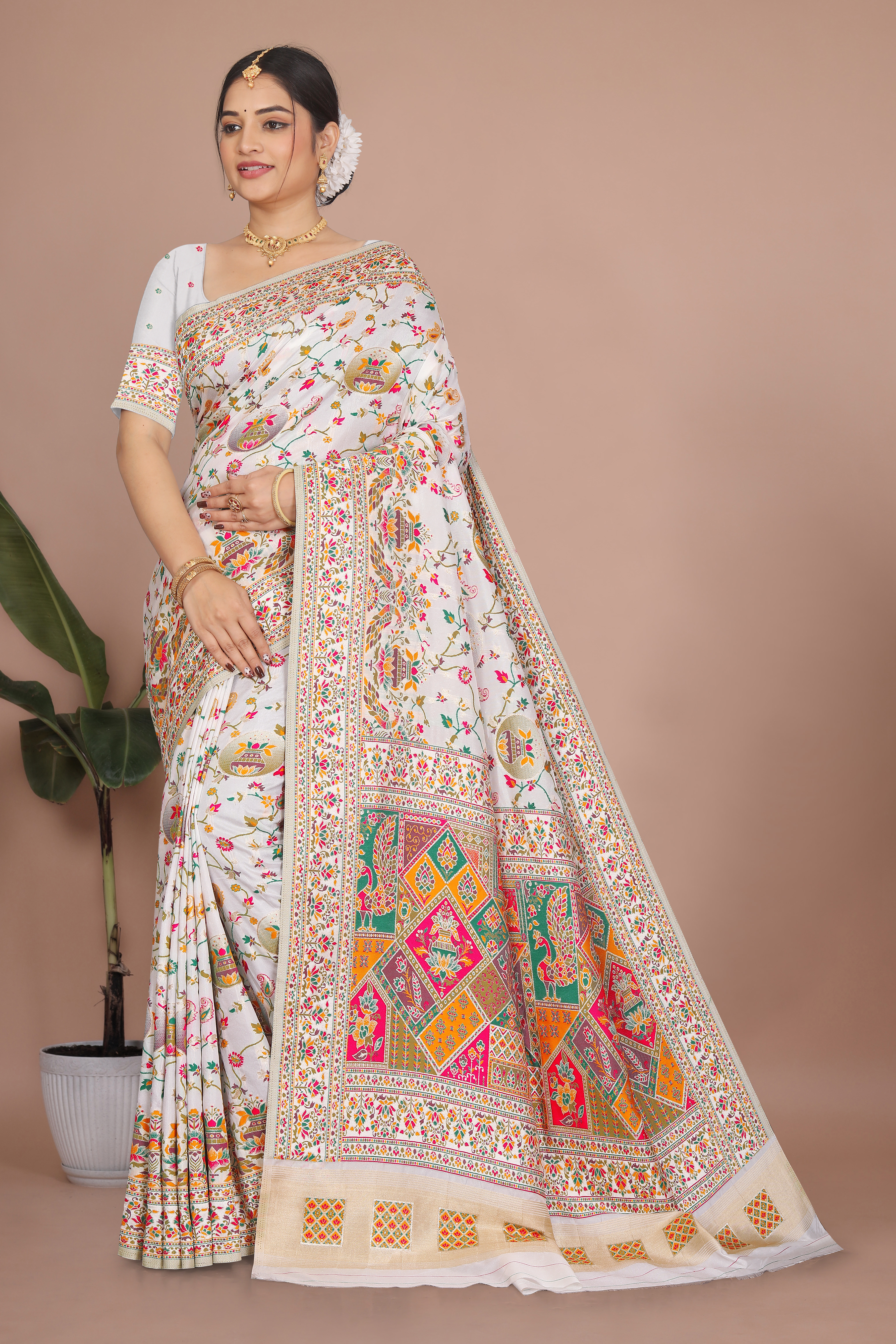 Tussar Silk Natural Saree